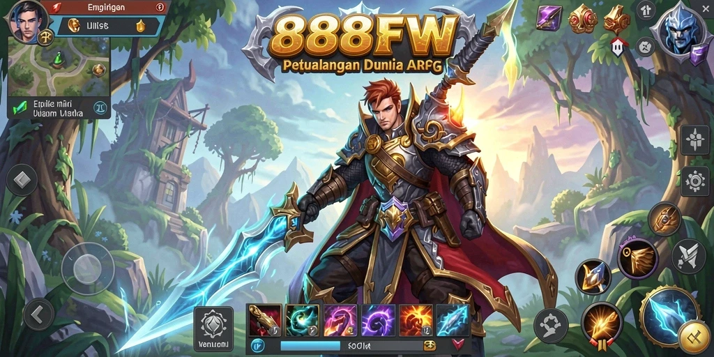 Screenshot menampilkan aksi seru dalam permainan ARPG 888FW.