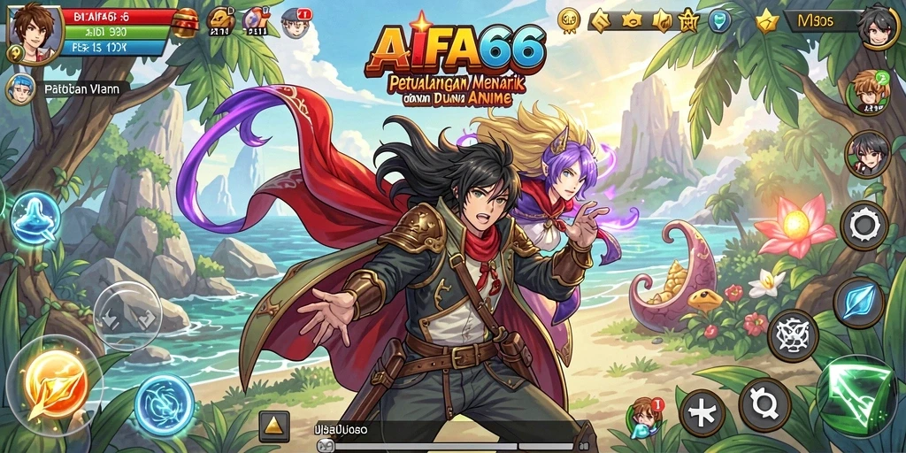 Tampilan aksi seru dalam gameplay AIFA66 yang penuh warna.