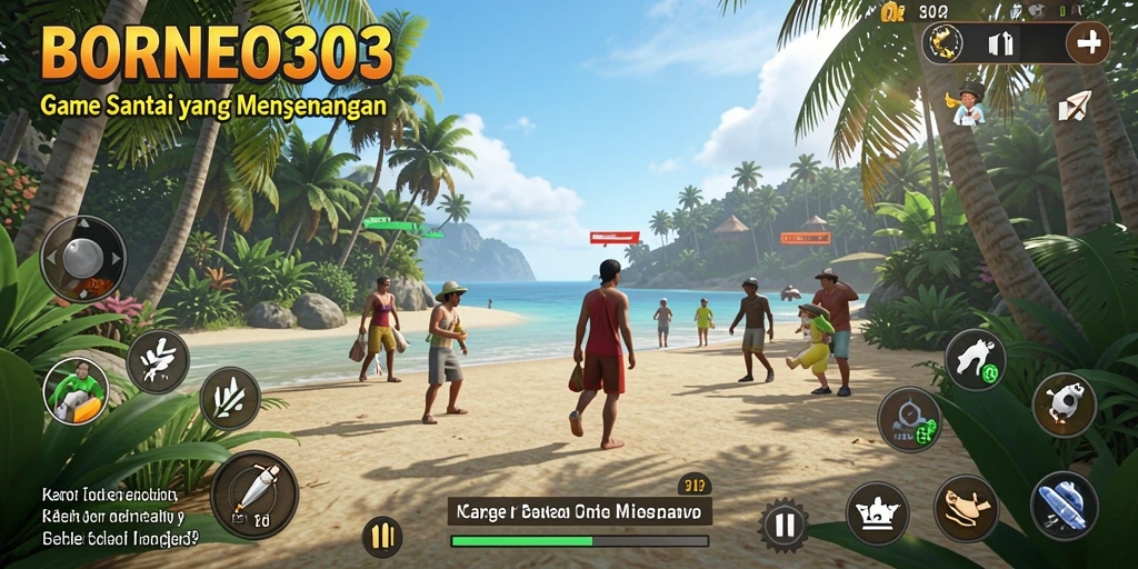 Screenshot gameplay dari BORNEO303 yang penuh warna dan menghibur.