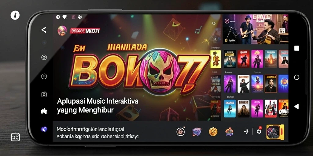 Tangkapan layar dari gameplay seru BOWO77 dengan berbagai pilihan musik.