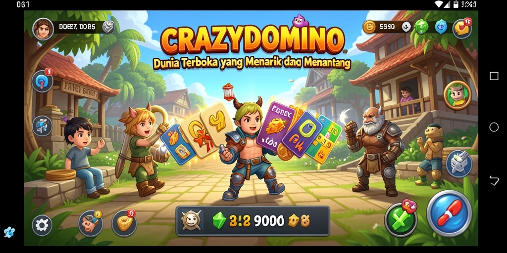 Gameplay menarik dengan kebebasan eksplorasi di CRAZYDOMINO.