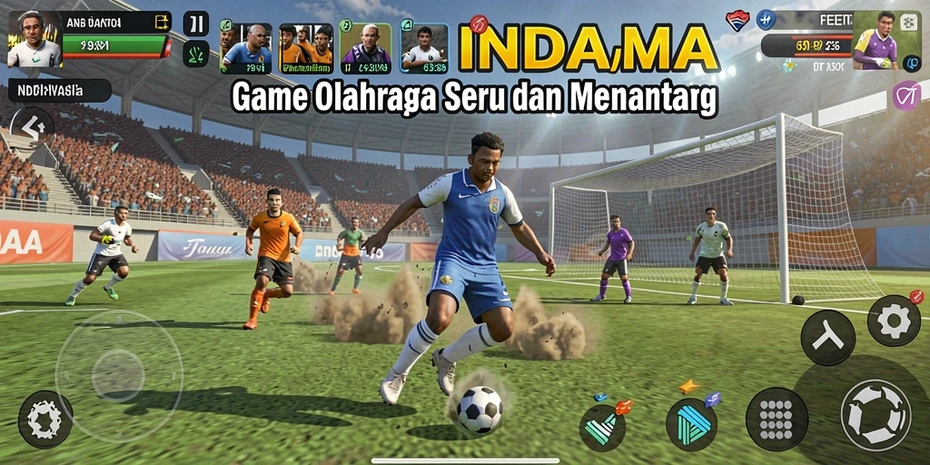 Tampilan gameplay seru dan dinamis dari INDAAA.