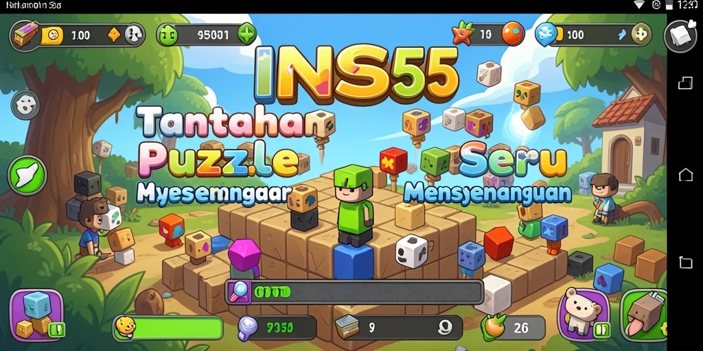 Screenshot gameplay INS55 menunjukkan teka-teki yang menarik dan menantang.