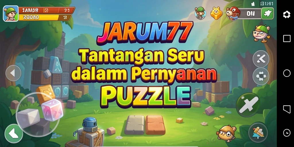 Tampilan gameplay JARUM77 yang menarik di berbagai level teka-teki.