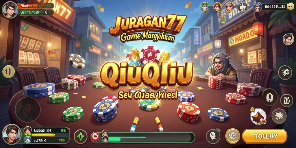 Tampilan gameplay seru dari JURAGAN77 yang menampilkan QiuQiu.