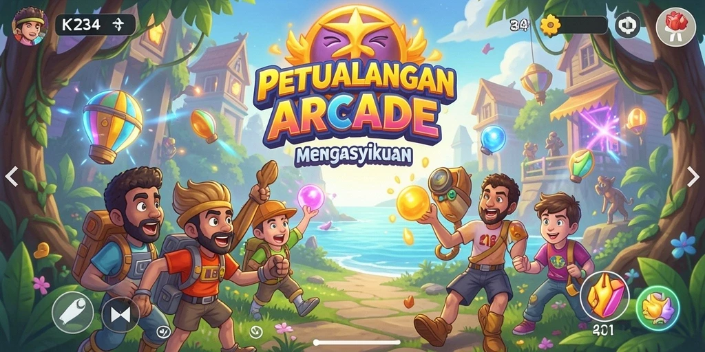 Screenshot gameplay K234 yang menunjukkan aksi seru dalam permainan arcade.