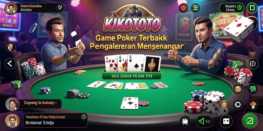 Gameplay Poker yang seru dan interaktif di KIKOTOTO.