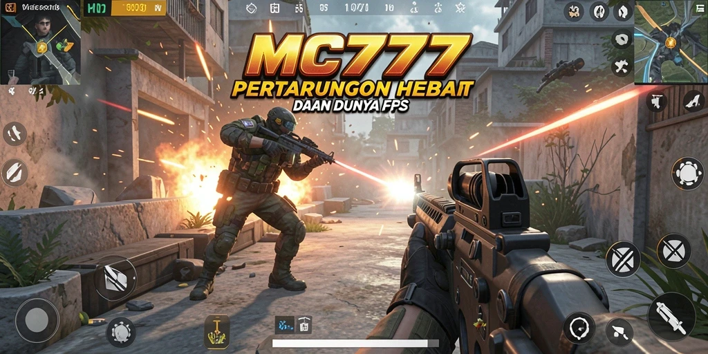 Tangkapan layar menunjukkan aksi intens dalam gameplay FPS.