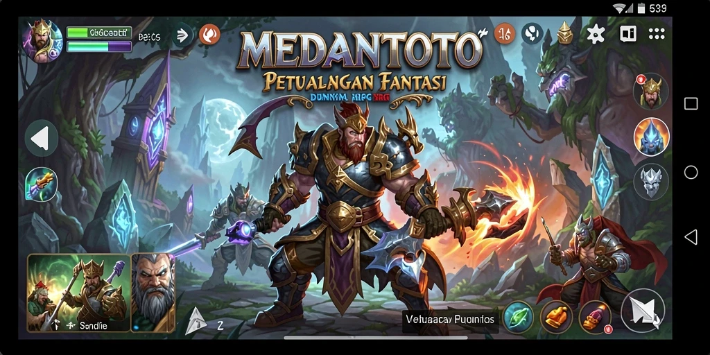Tampilan keren dari aksi gameplay RPG MEDANTOTO yang menegangkan.