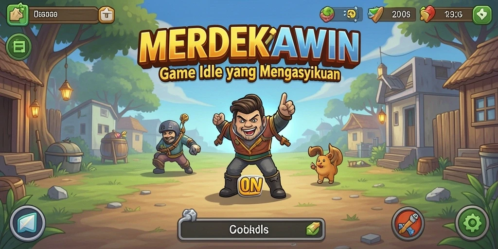 Tampilan gameplay MERDEKAWIN yang menggambarkan keseruan persiapan pernikahan.