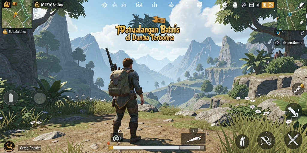 Tampilan layar permainan MT966 yang menampilkan aksi petualangan Open World.