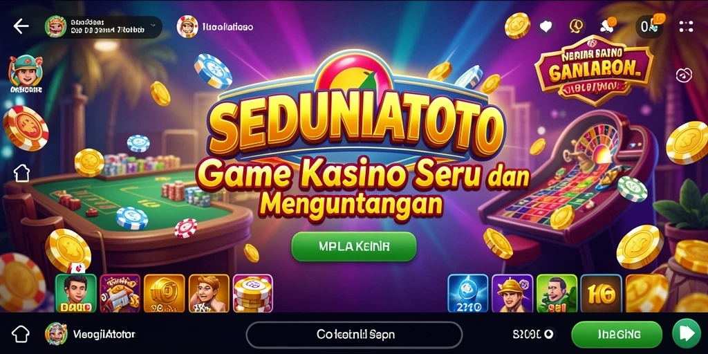 Tangkap momen mendebarkan bermain kasino di SEDUNIATOTO.