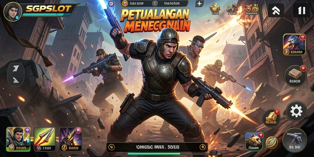 Tampilan gameplay intens dan penuh aksi dari SGPSLOT.