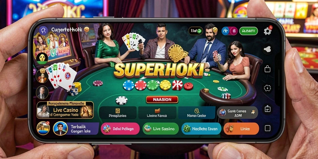 Tampilan gameplay Live Casino yang menarik di SUPERHOKI.