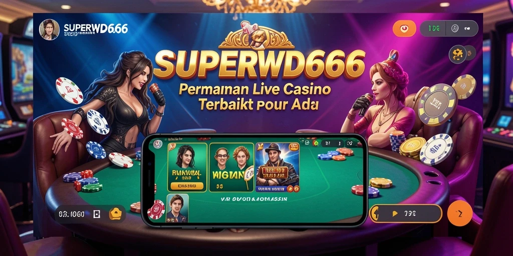 Tampilan gameplay SUPERWD666 dengan dealer langsung yang menarik.