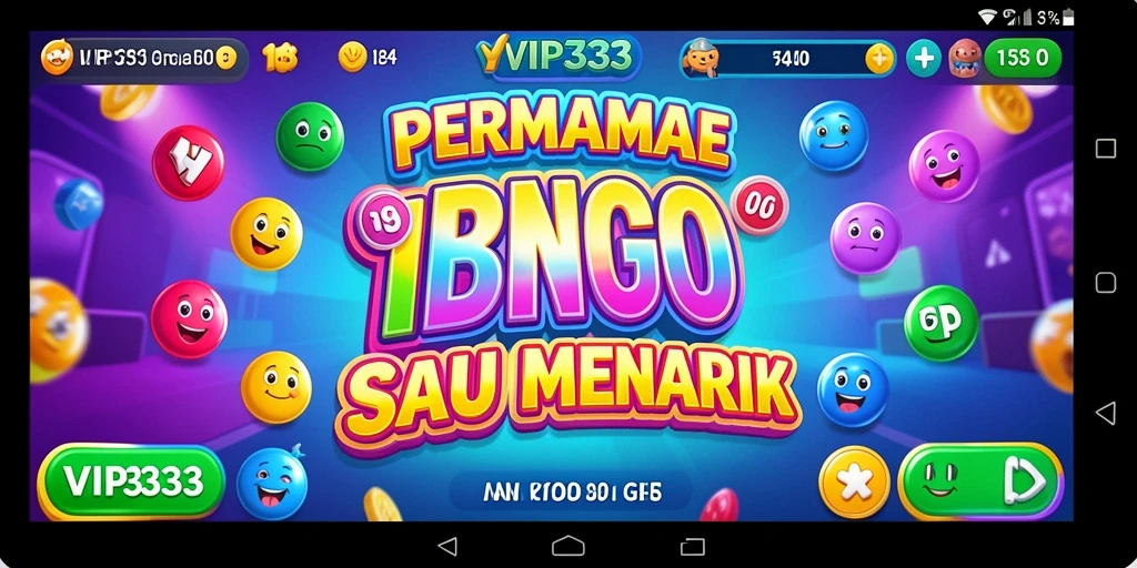 Tampilan gameplay seru dalam aplikasi Bingo VIP333.