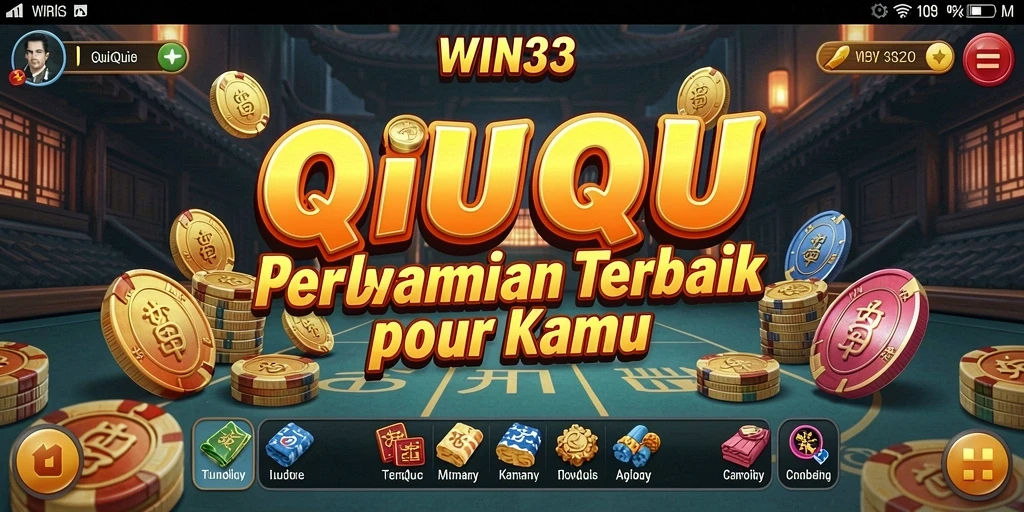 Tampilan gameplay QiuQiu yang seru dan interaktif di WIN33.