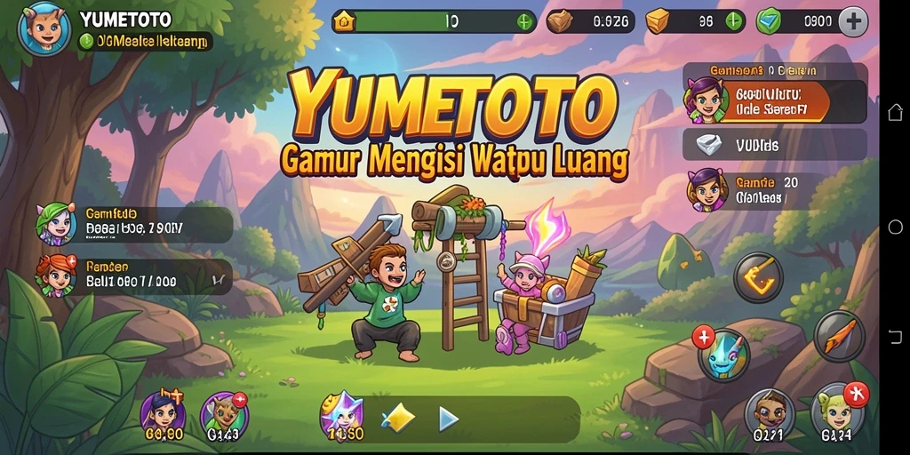 Gameplay YUMETOTO yang menarik dengan elemen Idle.