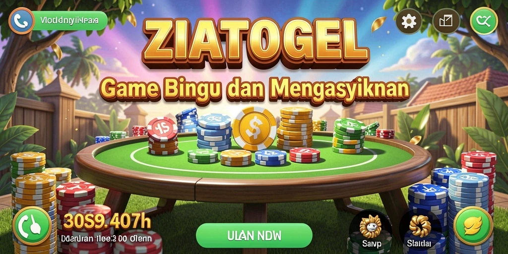 Tampilan gameplay ZIATOGEL yang menarik dan interaktif.